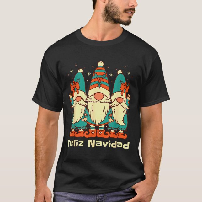 Camiseta Spanish Christmas Gnomes Feliz Navidad  (Frente)