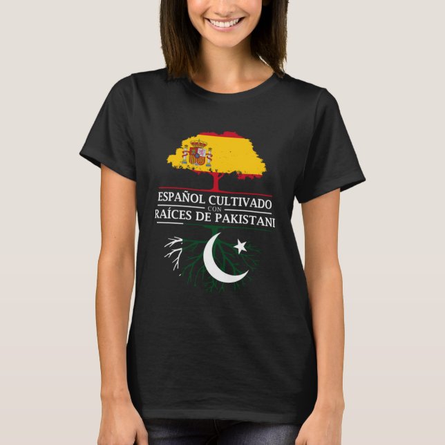 Camiseta Spanish Grown with Pakistani Roots  Pakistan (Frente)