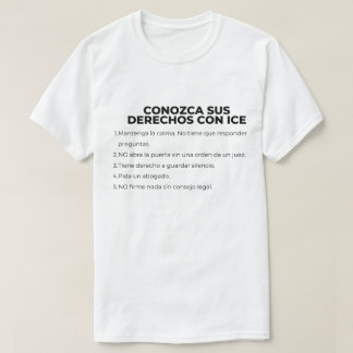 Camiseta Spanish Know Your Rights With ICE