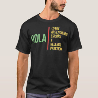 Camiseta Spanish Language for Student  Practice Learning Gi