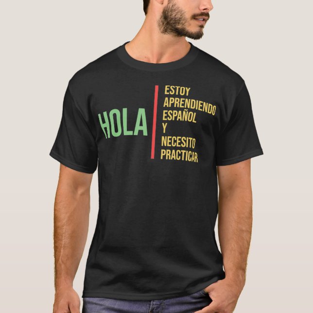 Camiseta Spanish Language for Student  Practice Learning Gi (Frente)