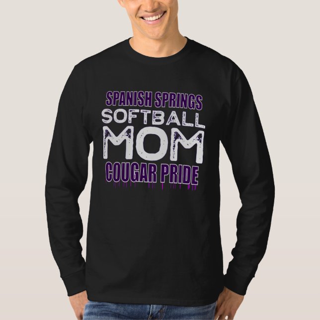 Camiseta Spanish Springs Softball Mom  Cougar Pride (Frente)
