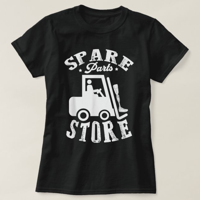 Camiseta Spare parts store for a Amputee  (Frente do Design)