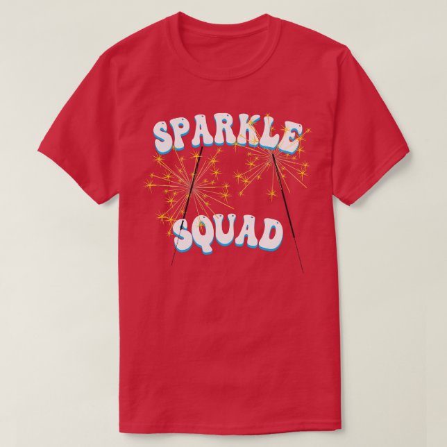 Camiseta Sparkle Squad 4 de julho Dia da Independência dos  (Frente do Design)