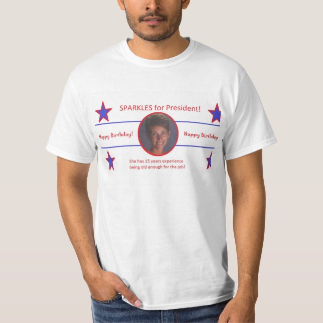 Camiseta Sparkles para o presidente (Frente)