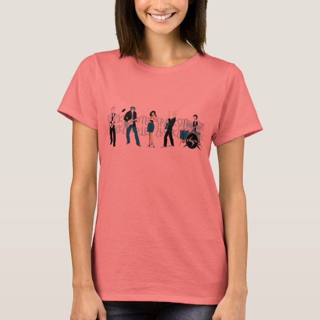 Camiseta Sparkshooter - A Banda - Damas Ringer T-Shirt (Frente)