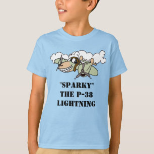 Camiseta Sparky, a camisa-T da Cartoon P-38 Lightning