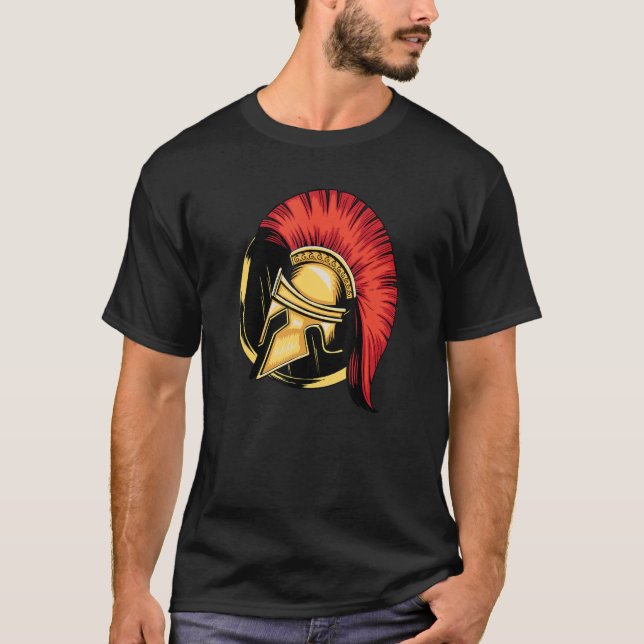 Camiseta Sparta Helmet Warrior Spartacus Spartan Molon (Frente)