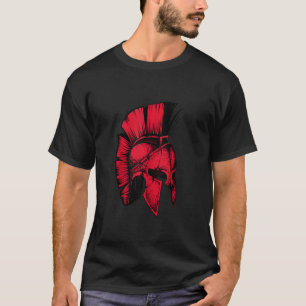Camiseta Spartan Grego Helmet Cute Troy Fighters Engraçado