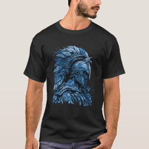 Camiseta Spartan Helmet Blue Gym Gladiator Mythólogo