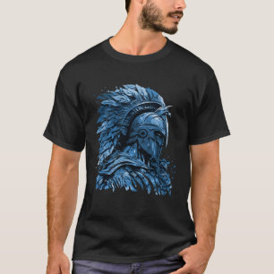 Camiseta Spartan Helmet Blue Gym Gladiator Mythólogo
