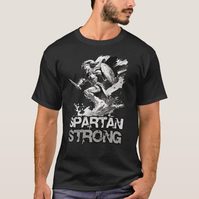 Camiseta Spartan Strong. Espartano mais forte da história. (Frente)