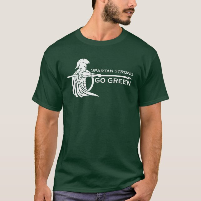 Camiseta Spartan Strong Go Green Spartan Warriors (Frente)