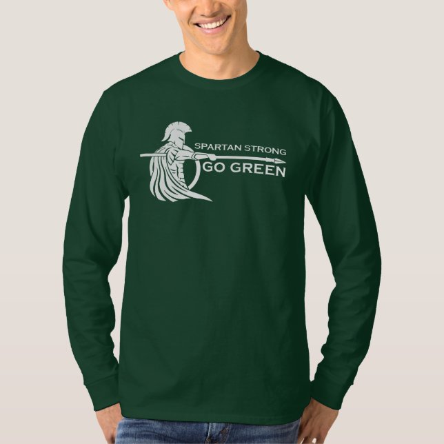 Camiseta Spartan Strong Go Green Spartan Warriors (Frente)
