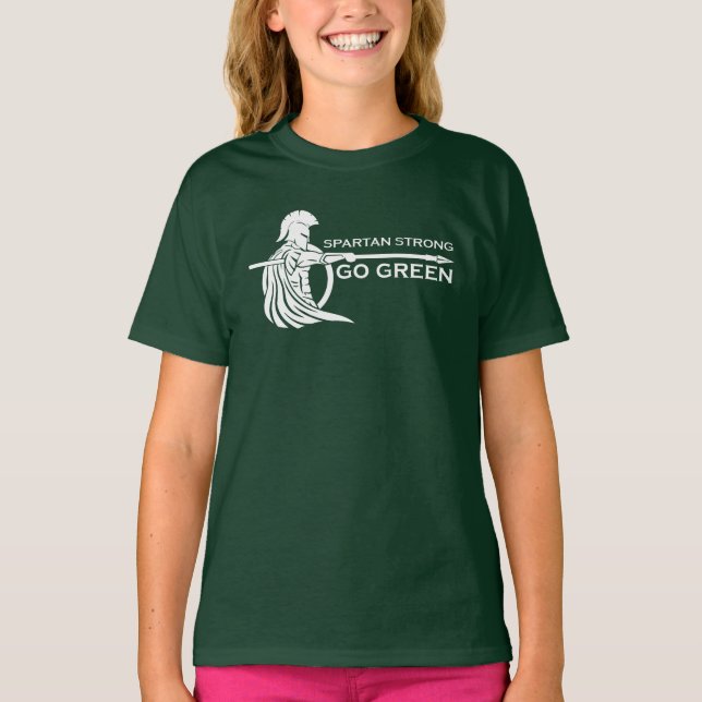 Camiseta Spartan Strong Go Green Spartan Warriors (Frente)