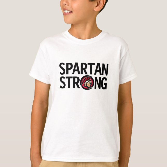 Camiseta Spartan Strong. T-Shirt Personalizado (Frente)