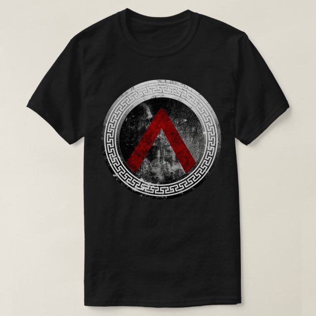 Camiseta Spartan Warrior Lambda Shield (Frente do Design)
