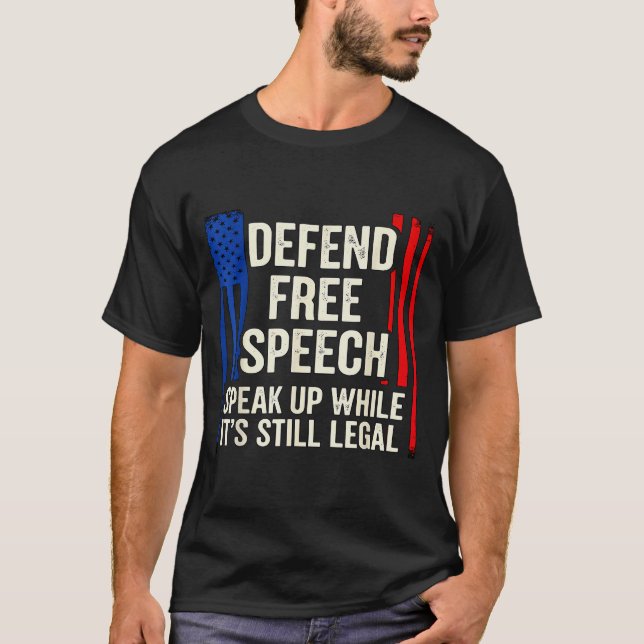 Camiseta Speak Up While It’s Still Legal Human Dom Rights J (Frente)