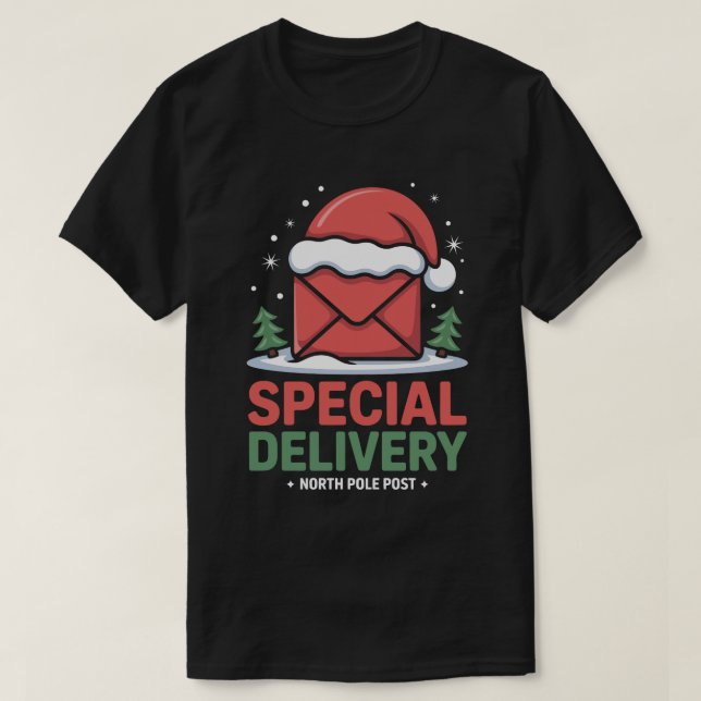 Camiseta Special Delivery North Pole Christmas T-Shirt (Frente do Design)