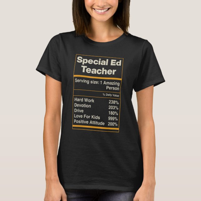 Camiseta Special Education Teacher SPED Speducator Nutritio (Frente)