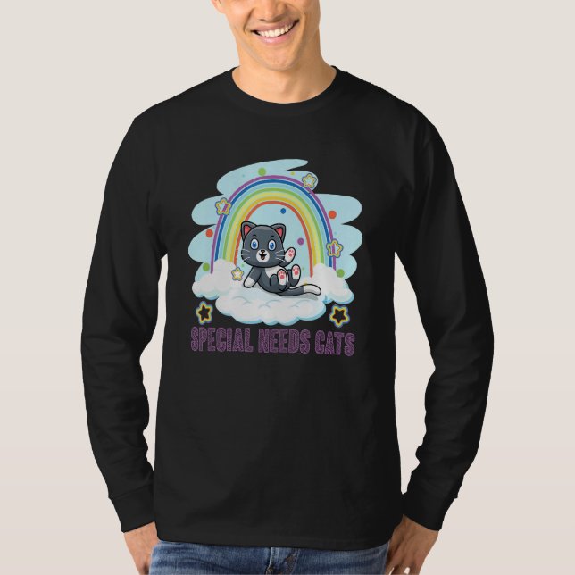 Camiseta Special Needs Cats Rainbow (Frente)