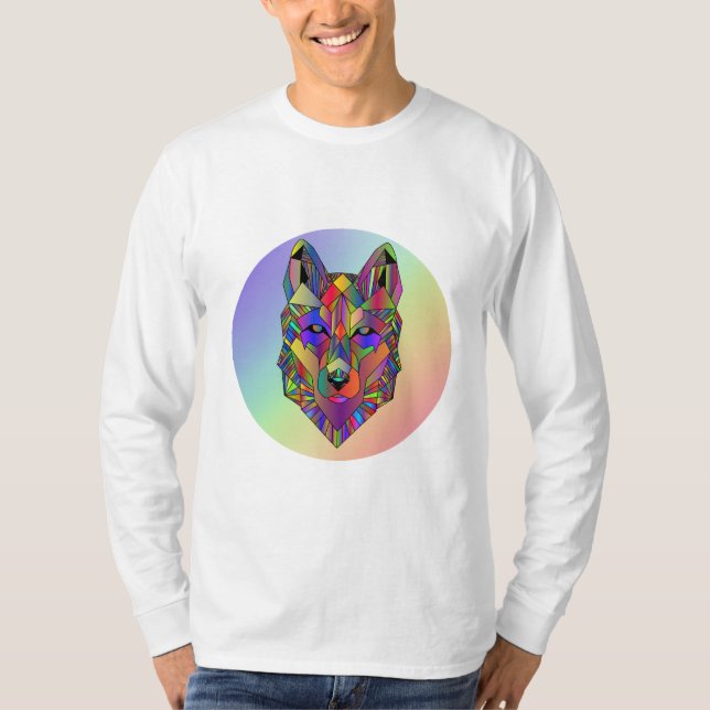 Camiseta Spectrum Wolf Abstract design t-shirt  (Frente)
