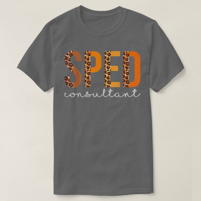 Camiseta Sped Consultant leopard Squad Cute Fall Autumn Tha (Frente do Design)