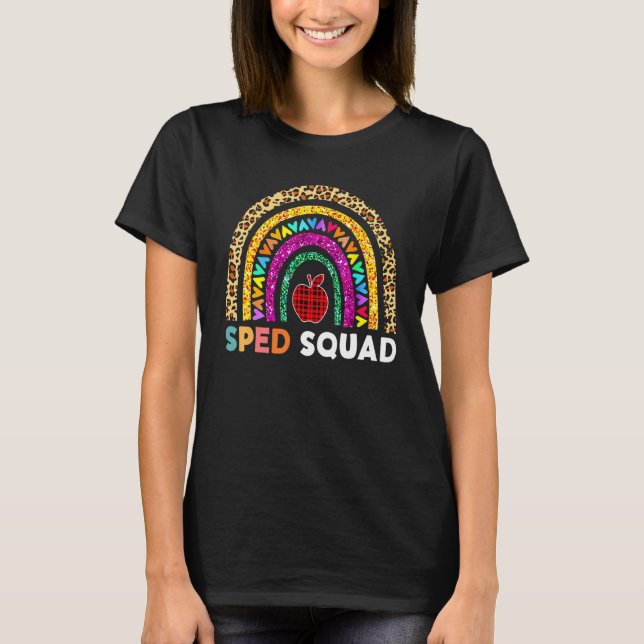 Camiseta Sped Crew Rainbow Special Education Teacher Back T (Frente)