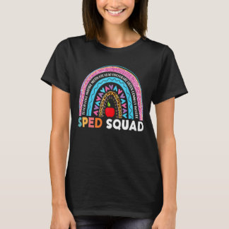 Camiseta Sped Crew Rainbow Special Education Teacher Back T