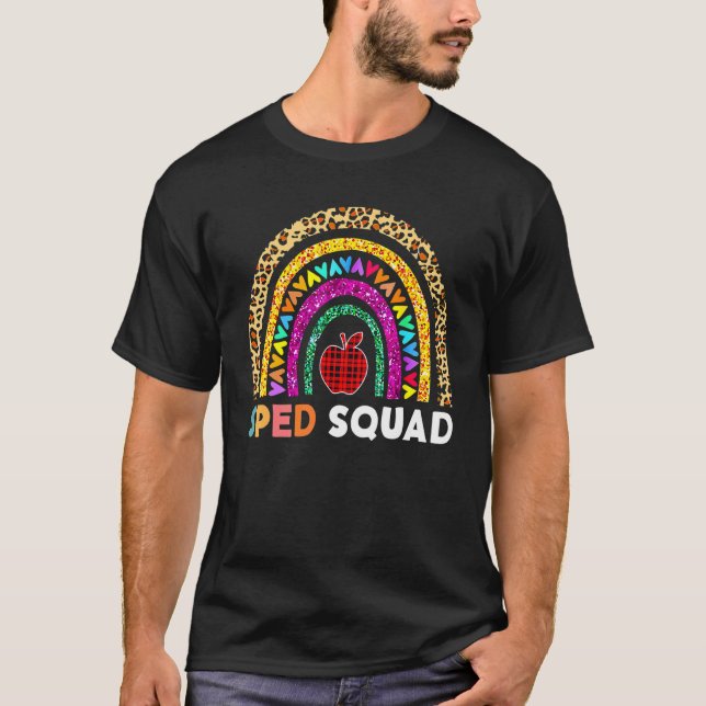 Camiseta Sped Crew Rainbow Special Education Teacher Back T (Frente)