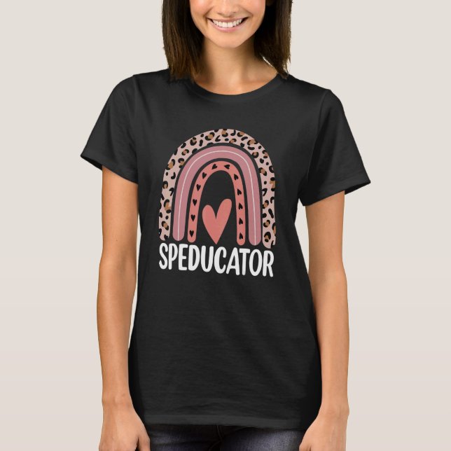 Camiseta SPED Professor Speducator Heart Speducator Rainbow (Frente)