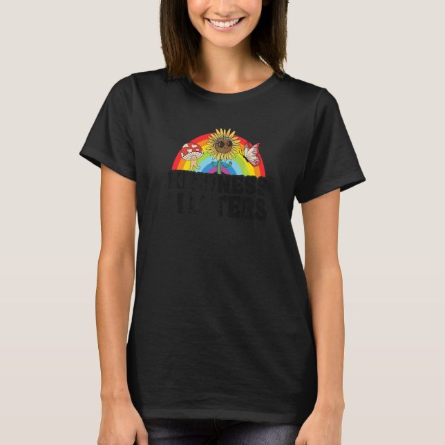 Camiseta Sped Teacher Anti Bullying Hippie Rainbow Kindness (Frente)