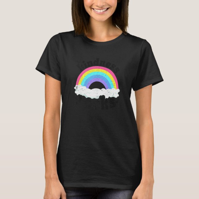 Camiseta Sped Teacher Anti Bullying Hippie Rainbow Kindness (Frente)