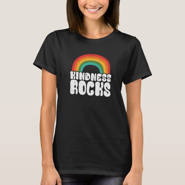 Camiseta Sped Teacher Anti Bullying Hippie Rainbow Kindness (Frente)
