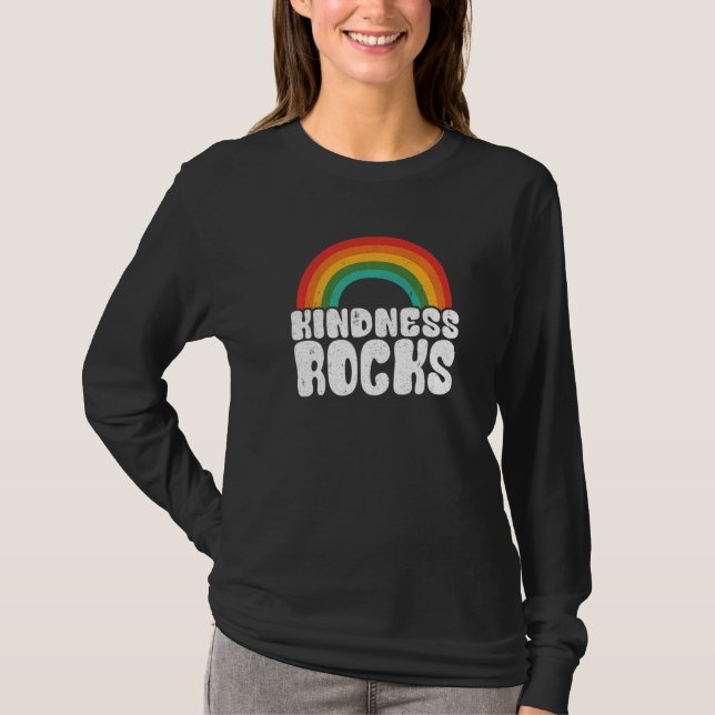 Camiseta Sped Teacher Anti Bullying Hippie Rainbow Kindness (Frente)