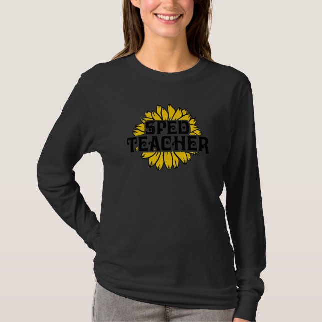 Camiseta SPED Teacher Special Education Sunflower Floral In (Frente)
