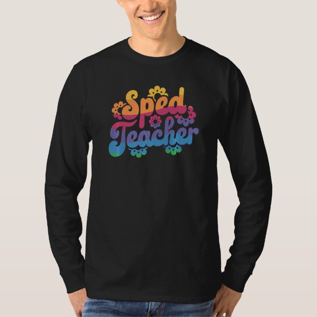 Camiseta SPED Teacher Special Education Women Flower Floral (Frente)