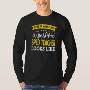 Camiseta SPED Título de Trabalho de Professor Título de Fun