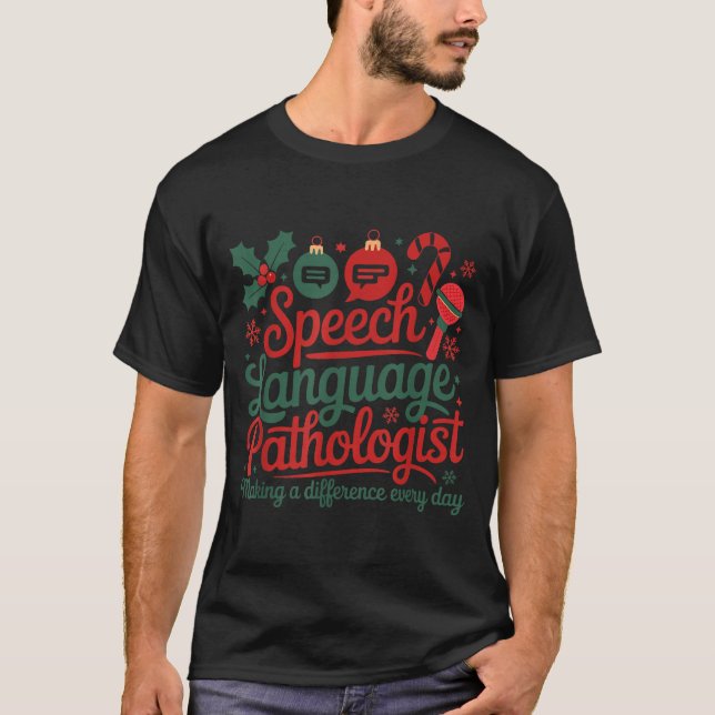 Camiseta Speech Therapy Christmas Speech Therast  (Frente)