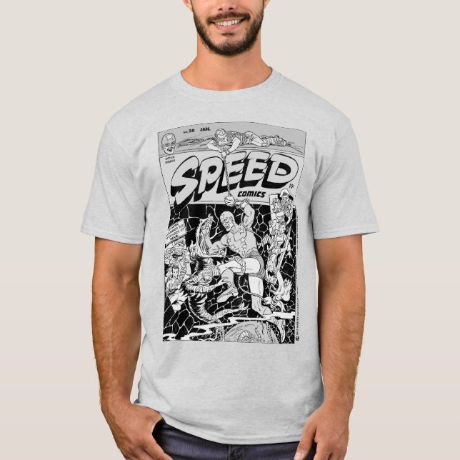 Camiseta SPEED Comics dos Anos 40 (Frente)