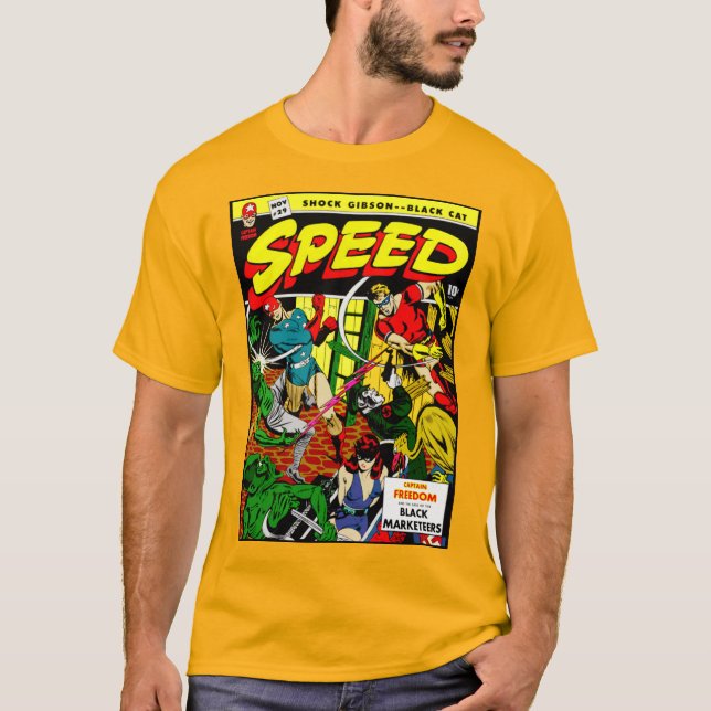 Camiseta SPEED Comics dos anos 40 (Frente)