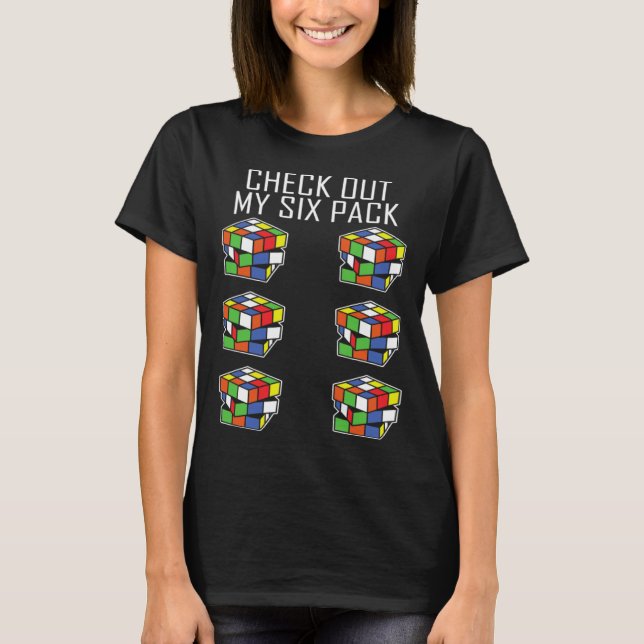 Camiseta Speed Cubing Seis Pacotes Speedcuber (Frente)