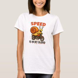 Camiseta Speed Is In My Blood – Funny Snail Biker