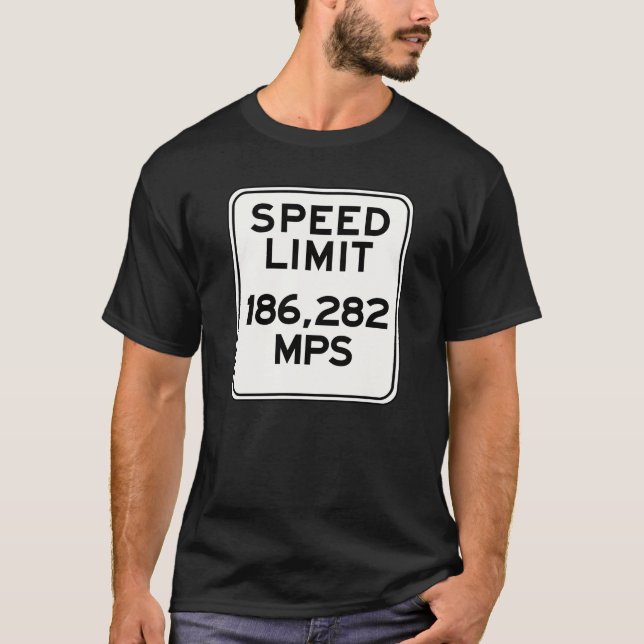 Camiseta Speed limit of light sign (Frente)