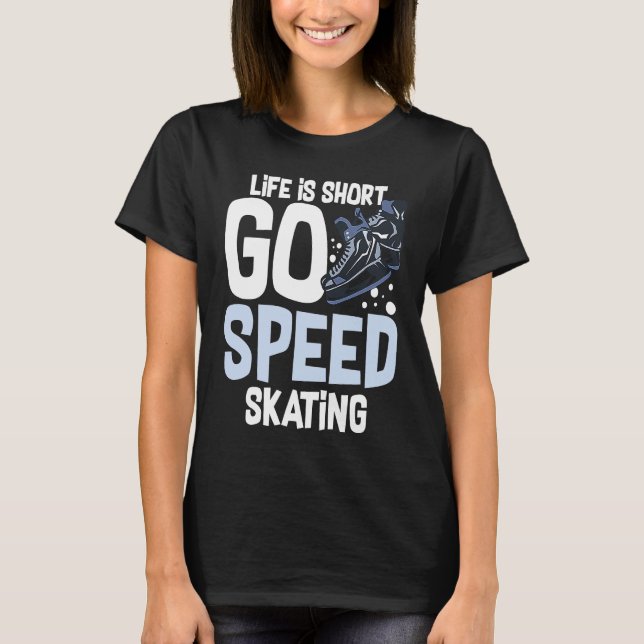 Camiseta Speed Skating Skates Short Track Skater Workout Tr (Frente)