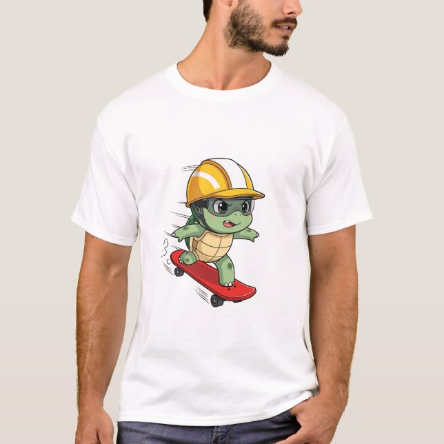 Camiseta Speeding Skater Turtle Character (Frente)