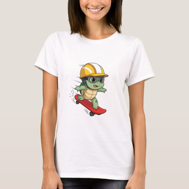 Camiseta Speeding Skater Turtle Character (Frente)