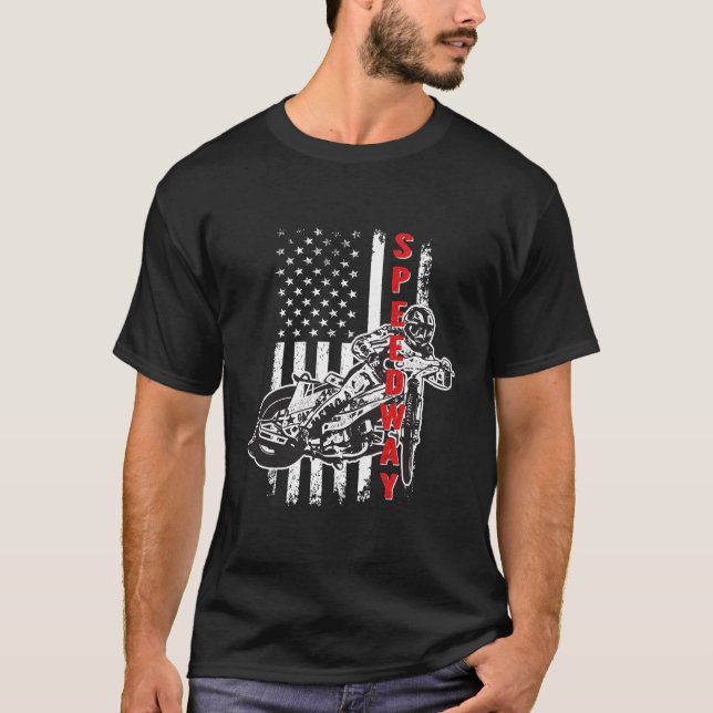 Camiseta Speedway Bike S American Flag (Frente)