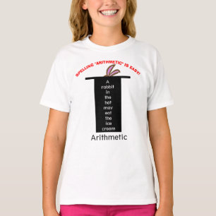 Camiseta Spelling Arithmetic Magic Pink Bunny Ears