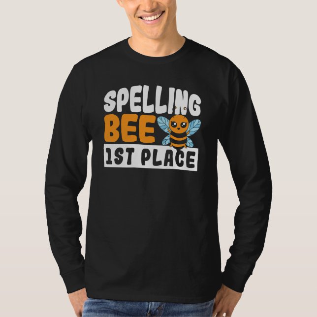 Camiseta Spelling Bee 1st Place School Spelling Bee (Frente)